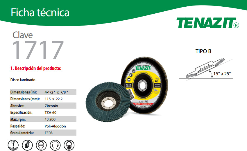 Disco Laminado De Zirconio Austromex Tenazit Aux1717