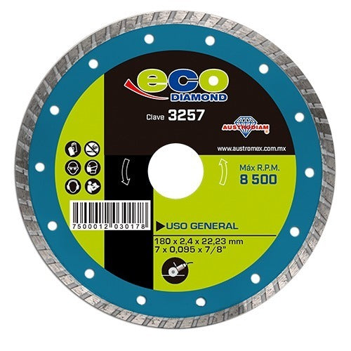Disco De Diamante De Rin Turbo 7 Para Uso General Aux3257 A